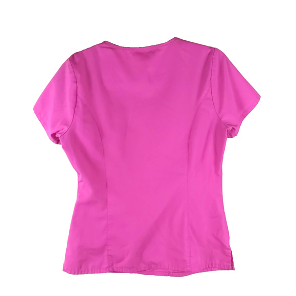 Vintage Cherokee Workwear Women's Scrub Top Size Small Pink Round Neck... - Picture 4 of 5